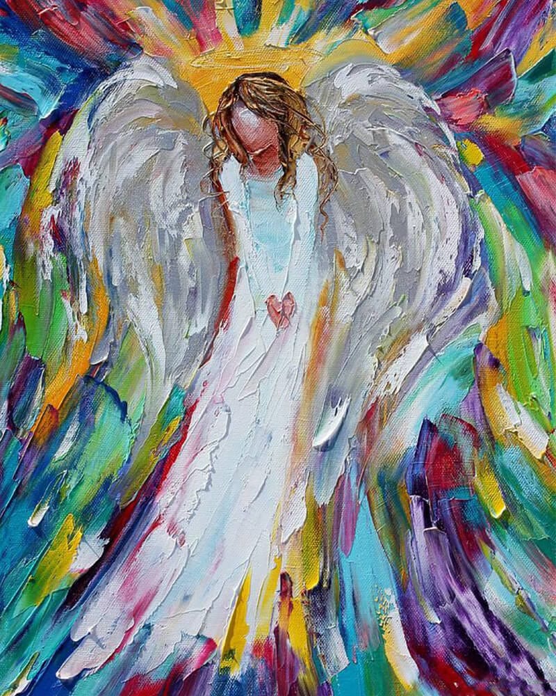 paintingnumberart 16"x20"/40x50cm / Without frame Colorful angel-Paint by Numbers Kit