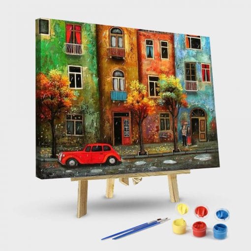 paintingnumberart 16"x20"/40x50cm / Without frame Colorful City Dreams – Cities Paint By Number