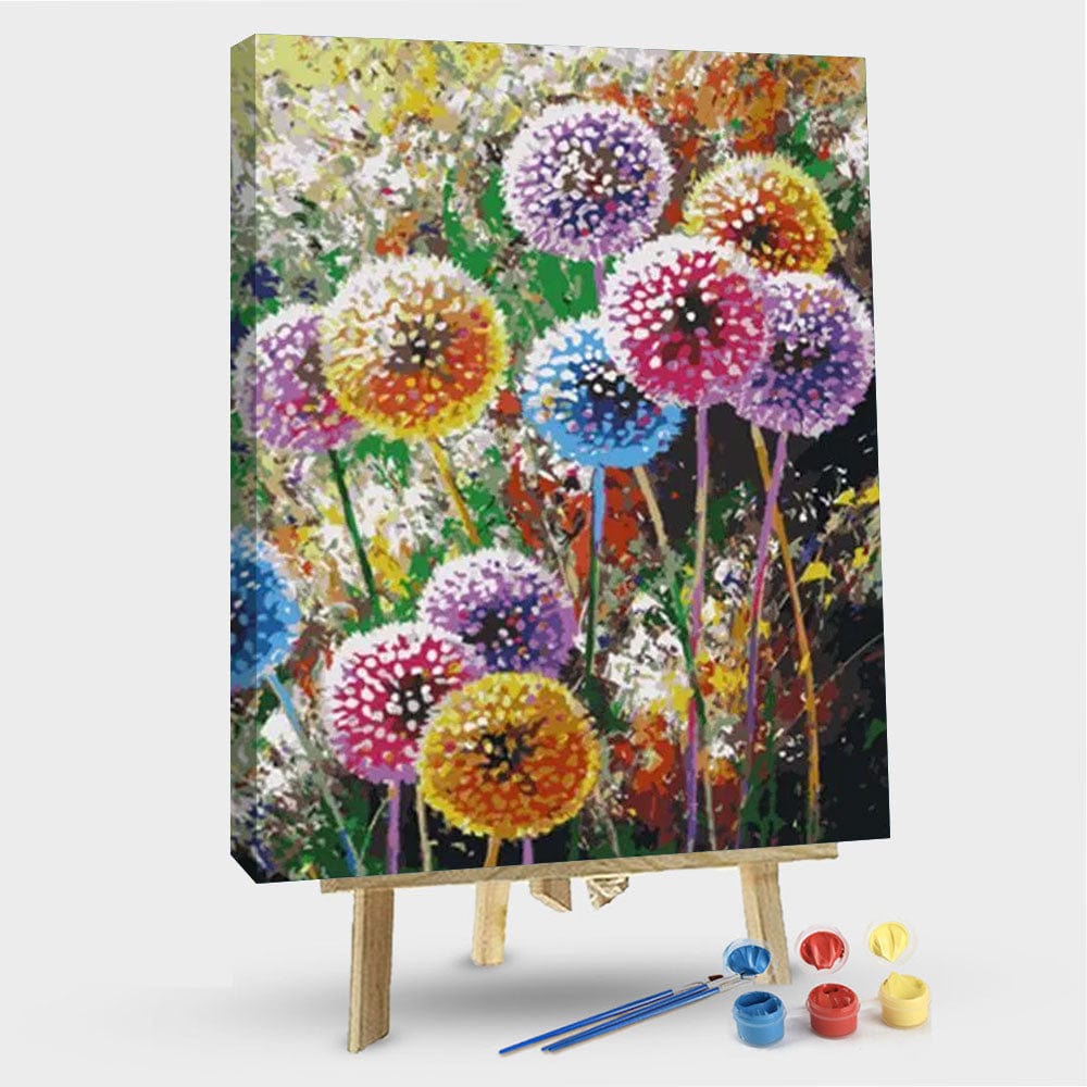 paintingnumberart 16"x20"/40x50cm / Without frame Colorful Dandelion – Flowers Paint By Number
