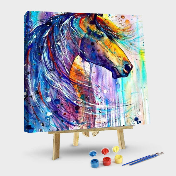 paintingnumberart 16"x20"/40x50cm / Without frame Colorful Horse-Paint by Numbers Kit