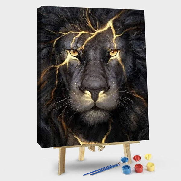 paintingnumberart 16"x20"/40x50cm / Without frame Colorful Lions Animals – DIY Paint By Number