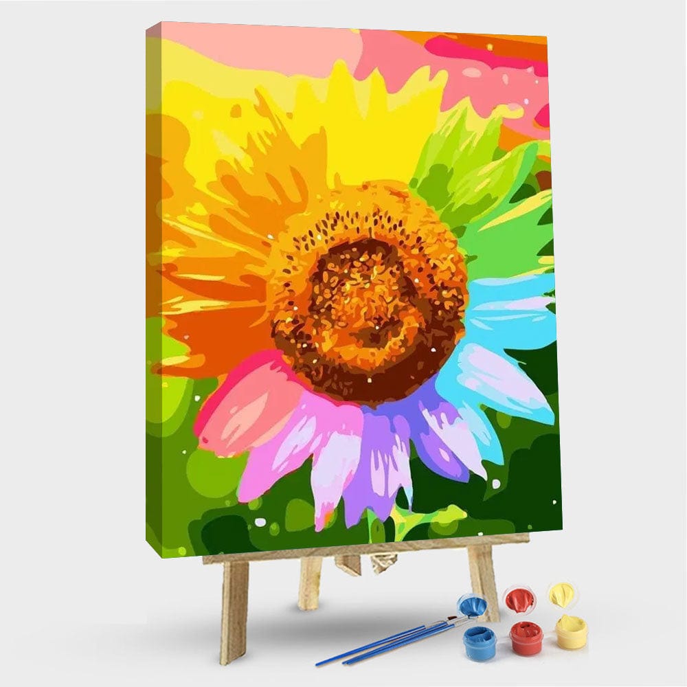 paintingnumberart 16"x20"/40x50cm / Without frame Colorful Sunflower – Flowers Paint By Number