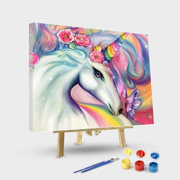 paintingnumberart 16"x20"/40x50cm / Without frame Colorful Unicorn – Animals Paint By Number