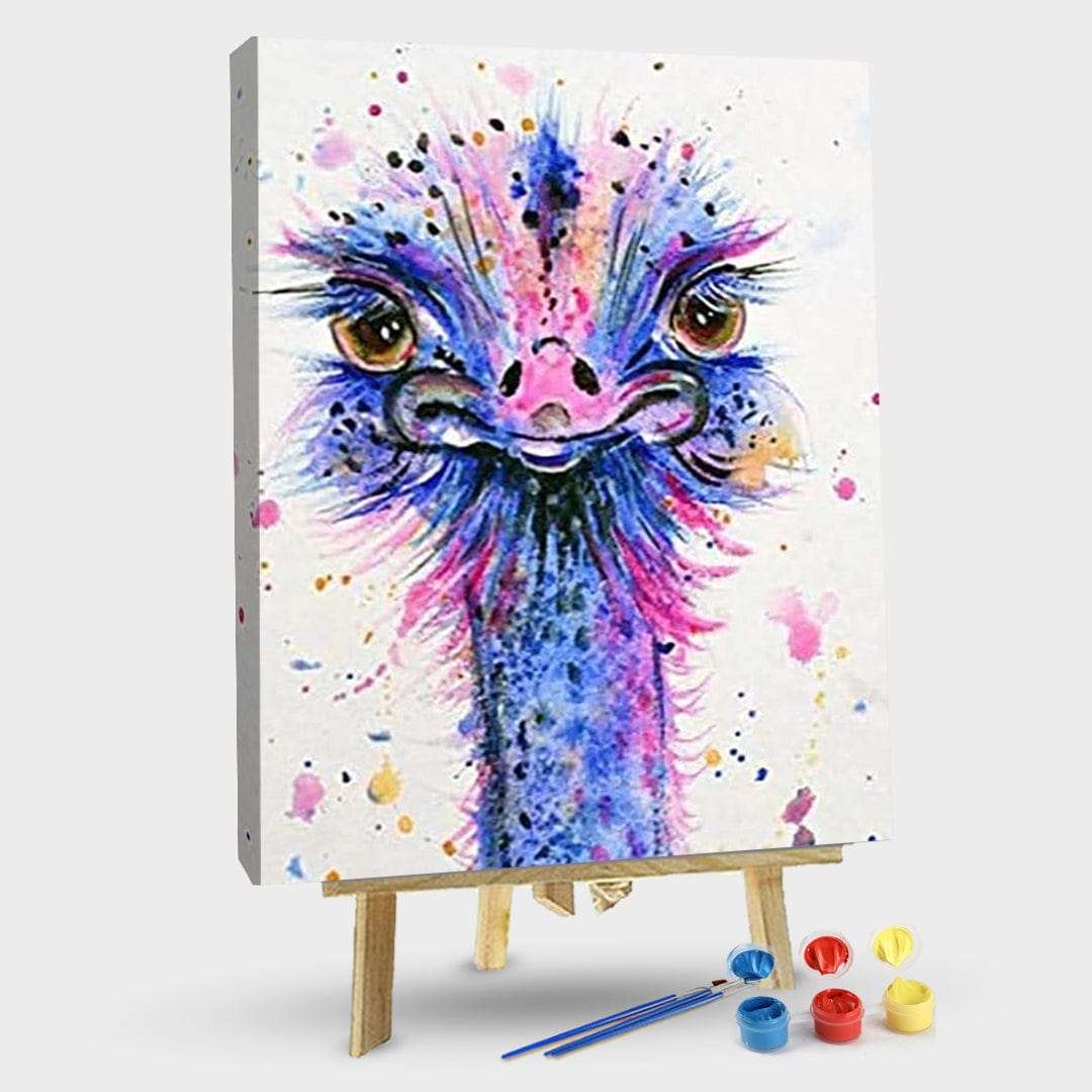 paintingnumberart 16"x20"/40x50cm / Without frame Cute Ostrich – Animals Paint By Number