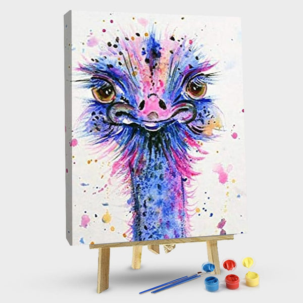 paintingnumberart 16"x20"/40x50cm / Without frame Cute Ostrich – Animals Paint By Number