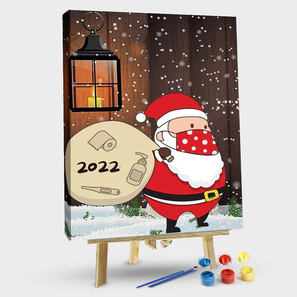 paintingnumberart 16"x20"/40x50cm / Without frame Cute Santa Claus-Paint by Numbers Kit