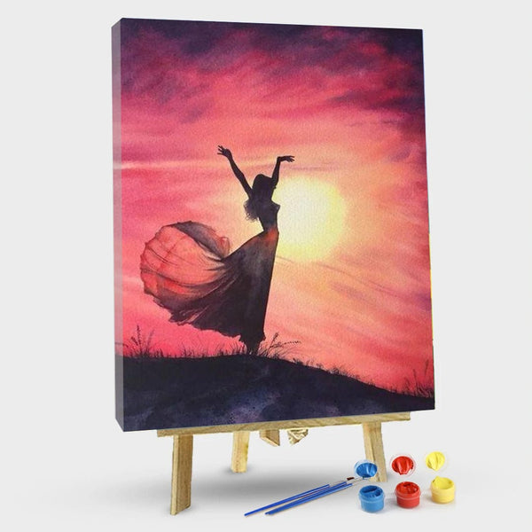 paintingnumberart 16"x20"/40x50cm / Without frame Dancing girl-Paint by Numbers Kit