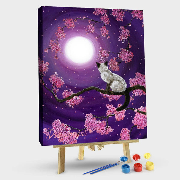 paintingnumberart 16"x20"/40x50cm / Without frame Dancing pink petals-Paint by number kit