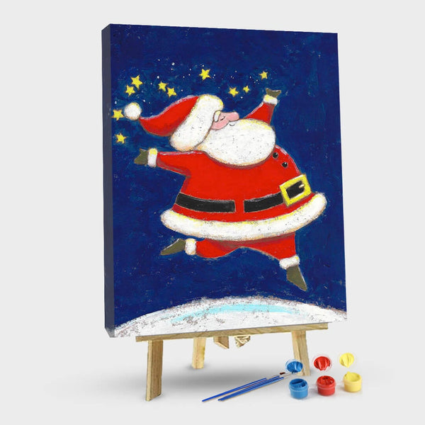 paintingnumberart 16"x20"/40x50cm / Without frame Dancing Santa-Paint by Numbers Kit