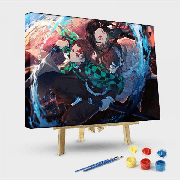 paintingnumberart 16"x20"/40x50cm / Without frame Demon Slayer-Paint by Numbers Kit