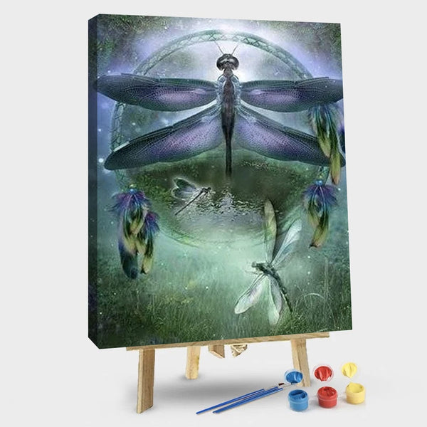 paintingnumberart 16"x20"/40x50cm / Without frame Dream Catchers Dragonfly – Animals Paint By Number