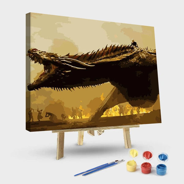paintingnumberart 16"x20"/40x50cm / Without frame Drogon Got – Animals Paint By Number