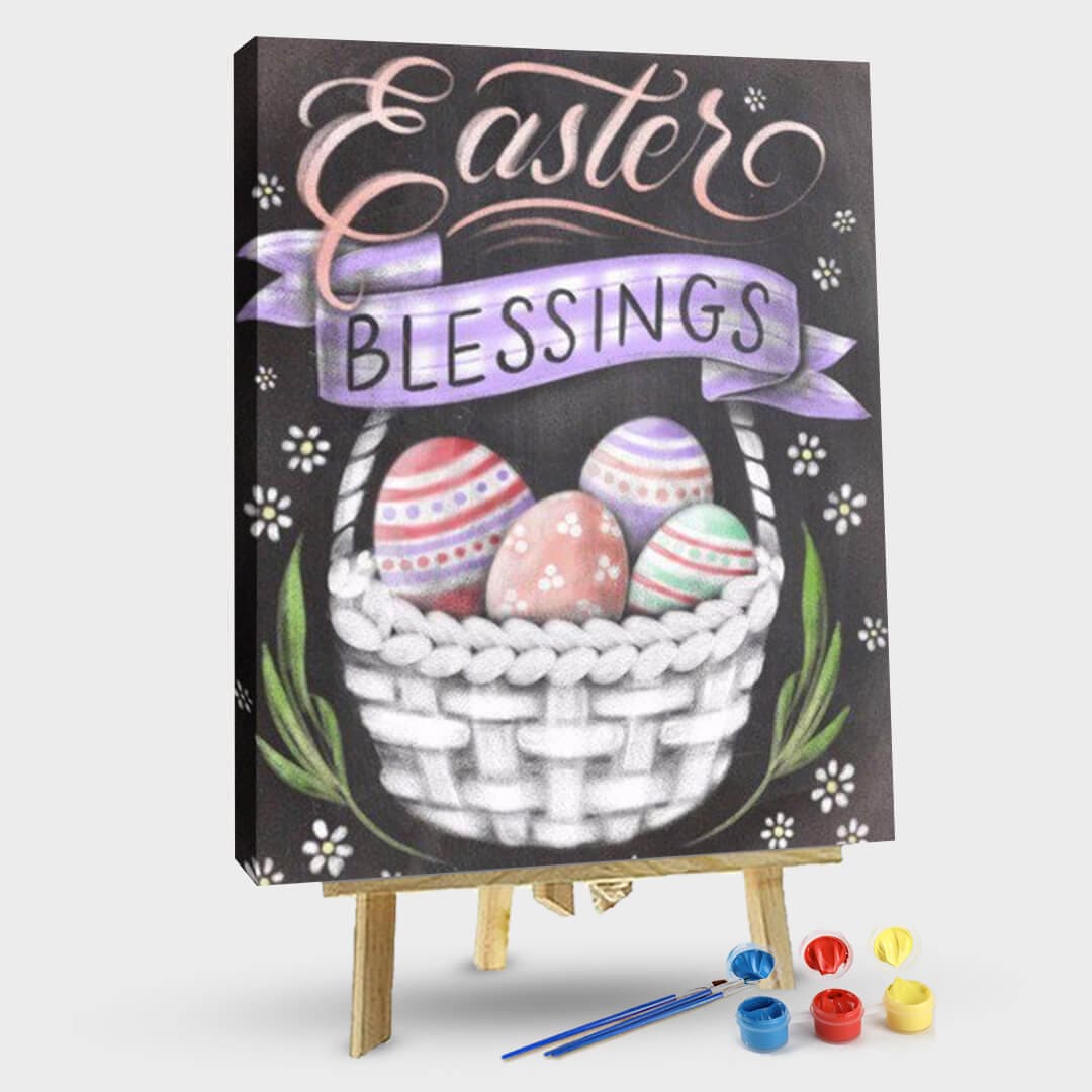 paintingnumberart 16"x20"/40x50cm / Without frame Easter Blessing Eggs – Paint By Numbers Kit