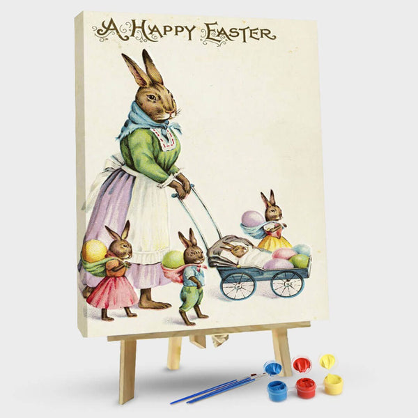 paintingnumberart 16"x20"/40x50cm / Without frame Easter-Bunny – Paint By Numbers Kit