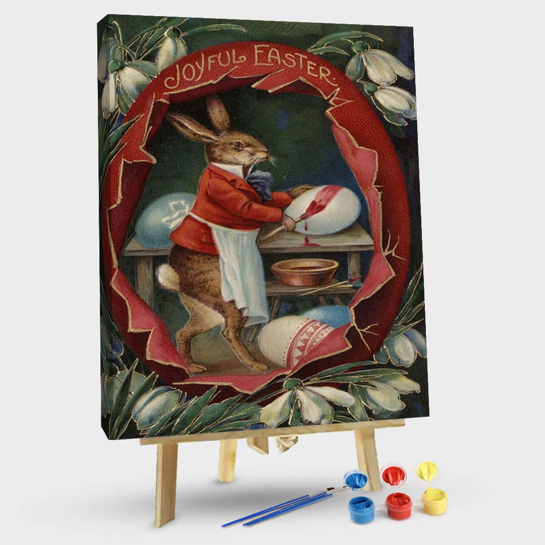 paintingnumberart 16"x20"/40x50cm / Without frame Easter-Bunny4 – Paint By Numbers Kit