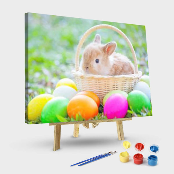 paintingnumberart 16"x20"/40x50cm / Without frame Easter Eggs And Bunny – Paint By Numbers Kit