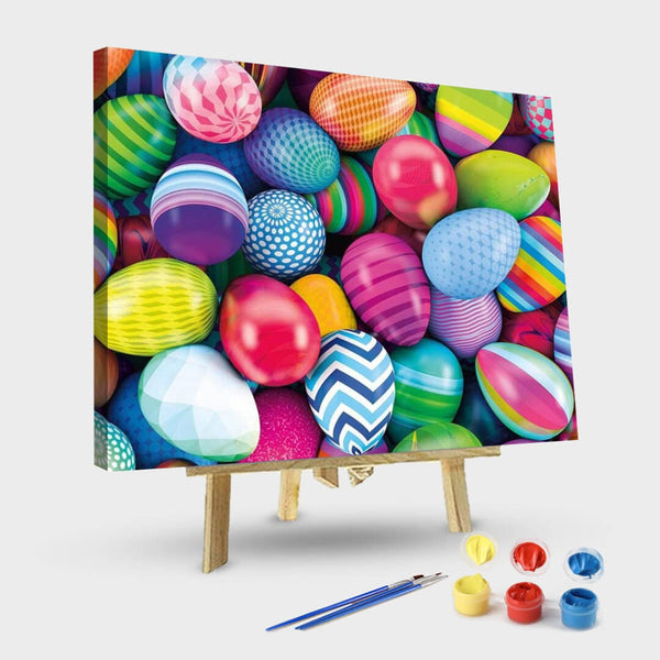 paintingnumberart 16"x20"/40x50cm / Without frame Easter Eggs3 – Paint By Numbers Kit