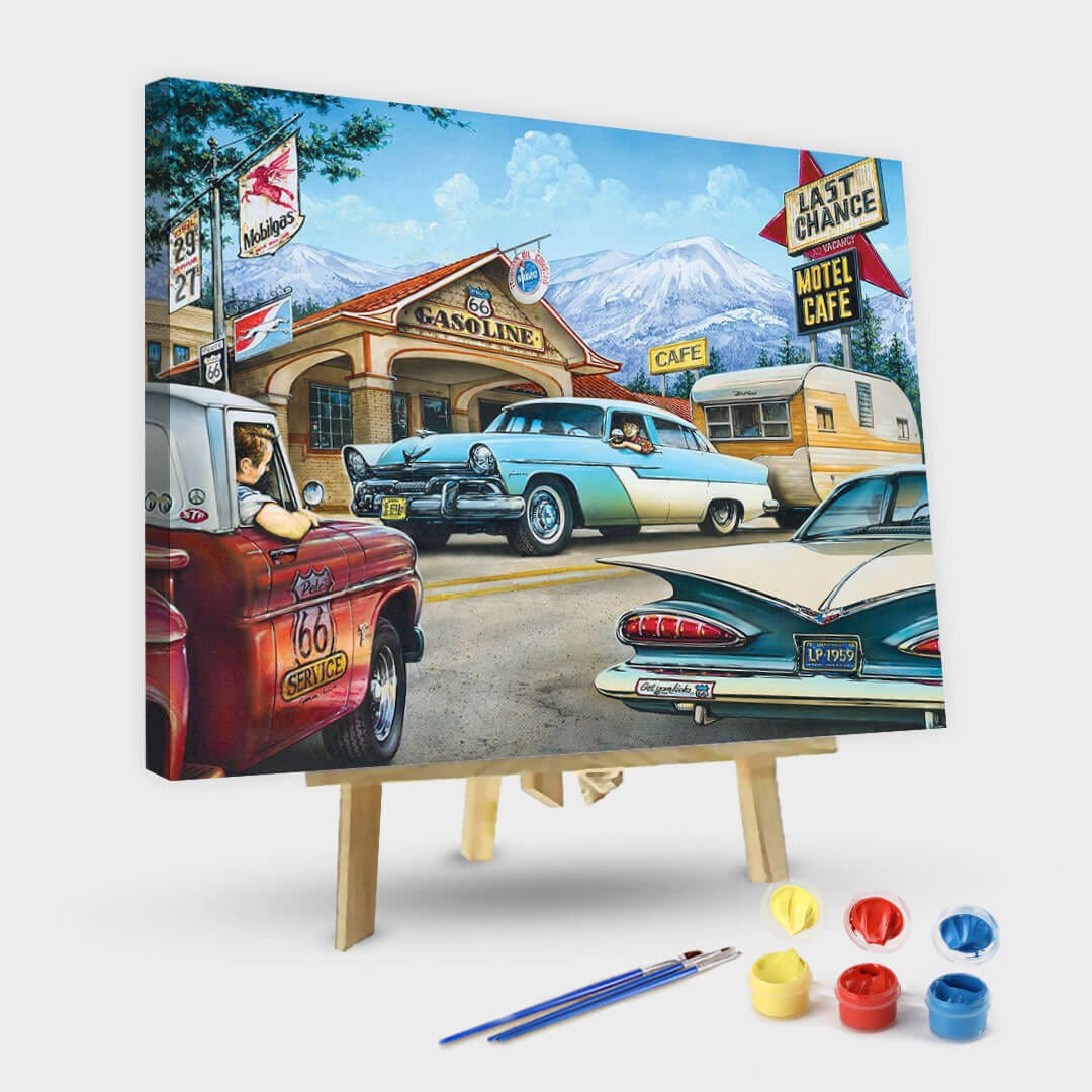 paintingnumberart 16"x20"/40x50cm / Without frame Entertainment under the snow mountain-Paint by Numbers Kit