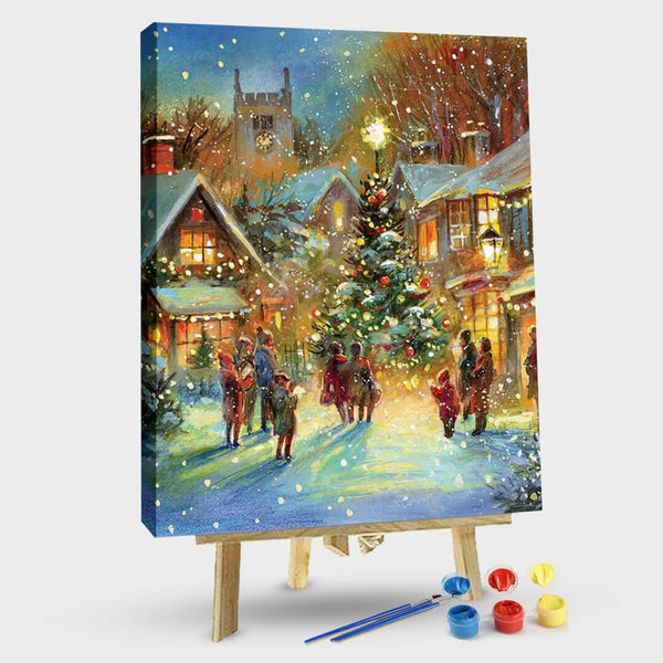 paintingnumberart 16"x20"/40x50cm / Without frame Evening Carol-Paint by Numbers Kit