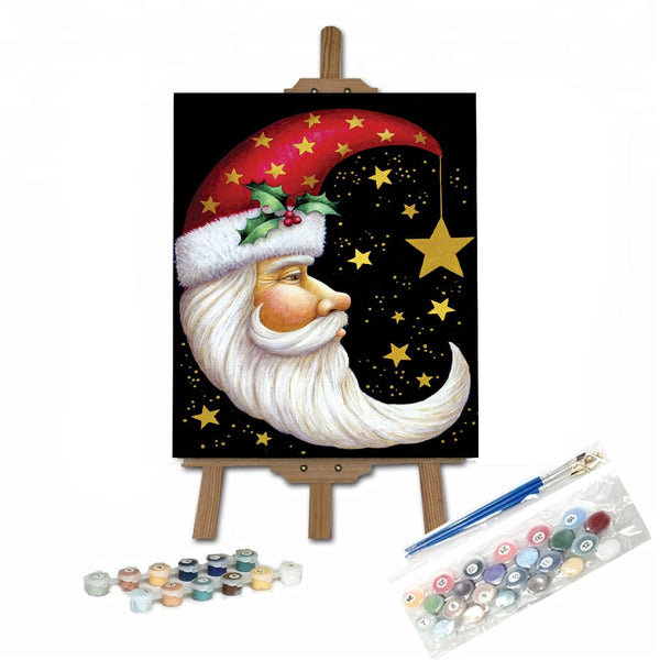 paintingnumberart 16"x20"/40x50cm / Without frame Family Garden Santa Moon-Paint by Numbers Kit