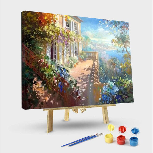 paintingnumberart 16"x20"/40x50cm / Without frame Flower House – Flowers Paint By Number