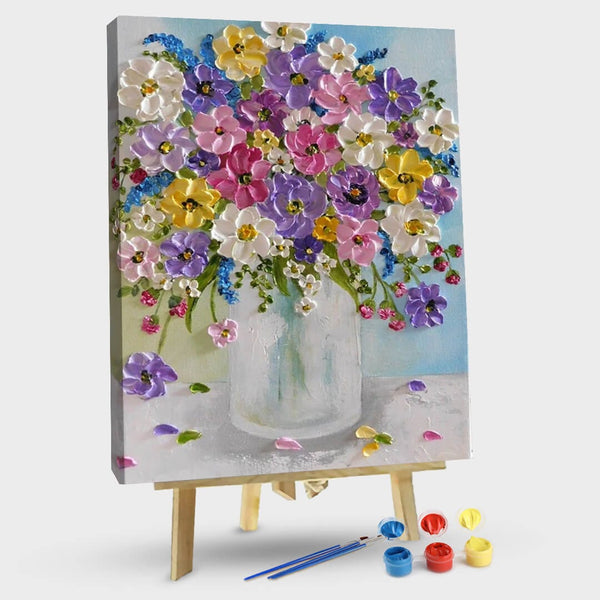 paintingnumberart 16"x20"/40x50cm / Without frame Flowers3-Paint by Numbers Kit