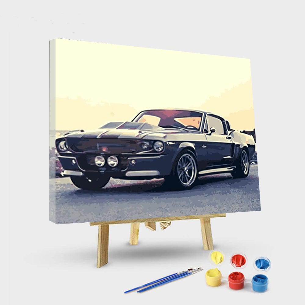 paintingnumberart 16"x20"/40x50cm / Without frame Ford Mustang Shelby – Engines Paint By Number
