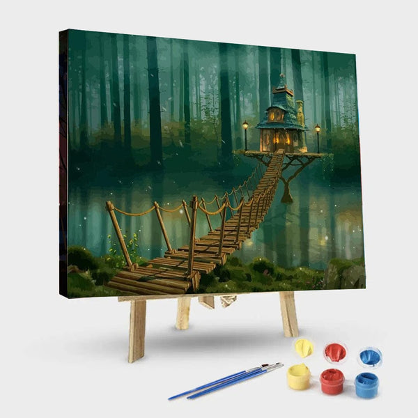 paintingnumberart 16"x20"/40x50cm / Without frame Forest Fairy – Landscape Paint By Number