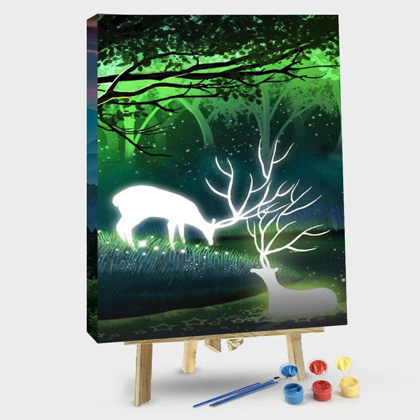 paintingnumberart 16"x20"/40x50cm / Without frame forest god deer – Animals Paint By Number