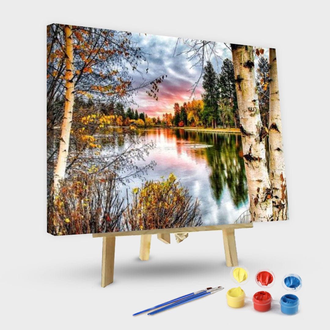 paintingnumberart 16"x20"/40x50cm / Without frame Forest Valley – Landscape Paint By Number