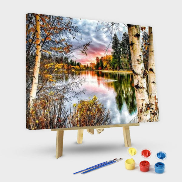 paintingnumberart 16"x20"/40x50cm / Without frame Forest Valley – Landscape Paint By Number