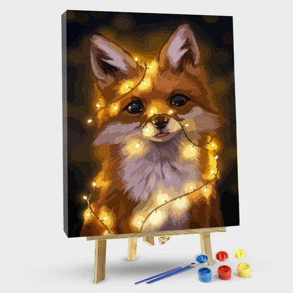 paintingnumberart 16"x20"/40x50cm / Without frame Fox in Light – Animals Paint By Number