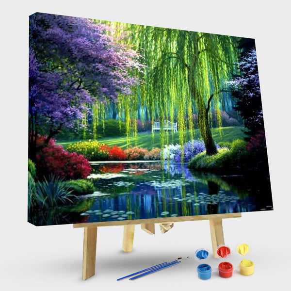 paintingnumberart 16"x20"/40x50cm / Without frame Full Drill Tree- Paint by number kit