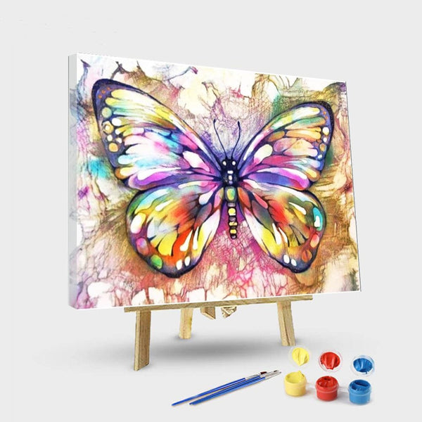 paintingnumberart 16"x20"/40x50cm / Without frame Glowing Butterfly