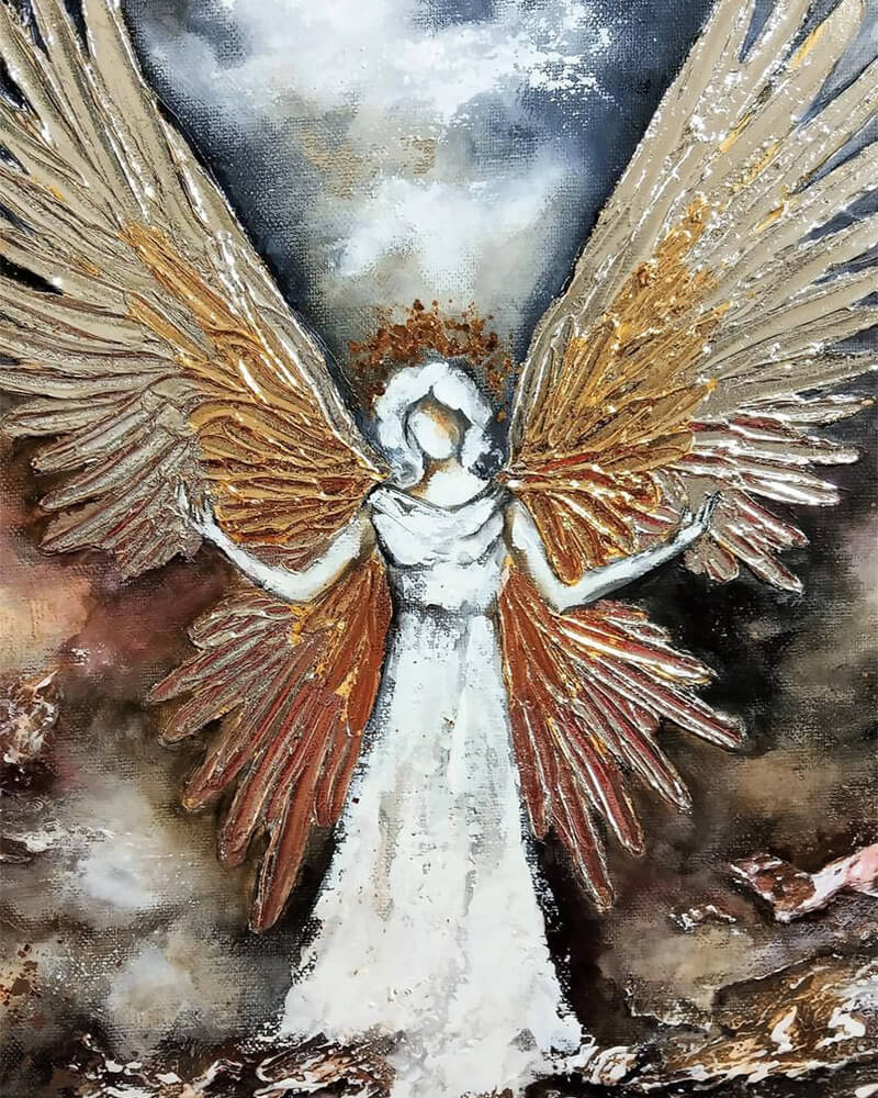 paintingnumberart 16"x20"/40x50cm / Without frame Golden angel-Paint by Numbers Kit