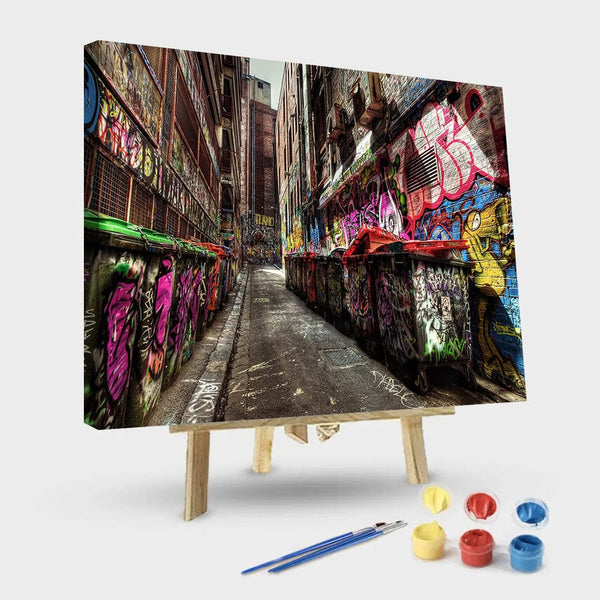 paintingnumberart 16"x20"/40x50cm / Without frame Graffiti Everywhere in New York City – Cities Paint By Number