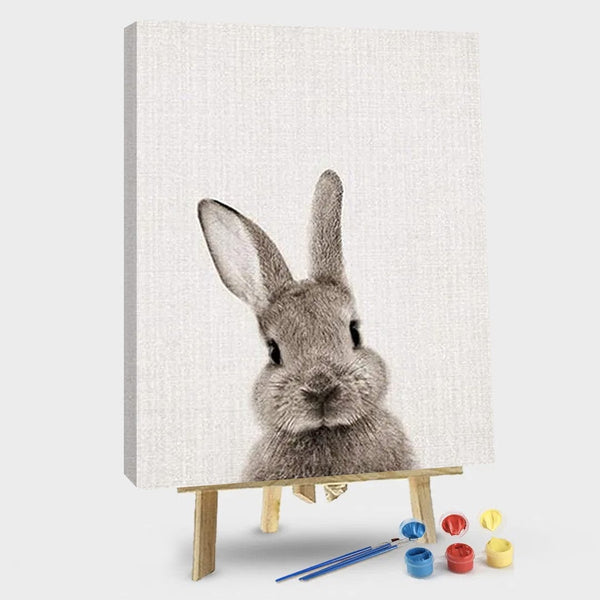 paintingnumberart 16"x20"/40x50cm / Without frame Gray Rabbit – Animals Paint By Number
