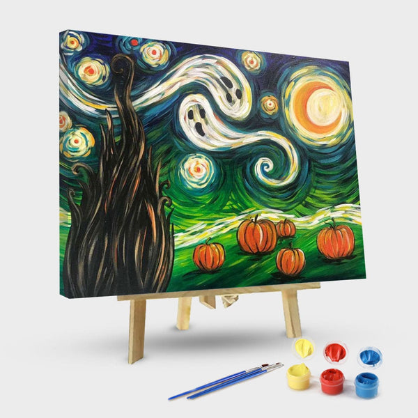 paintingnumberart 16"x20"/40x50cm / Without frame Hallows’ Eve-Paint by Number Kit