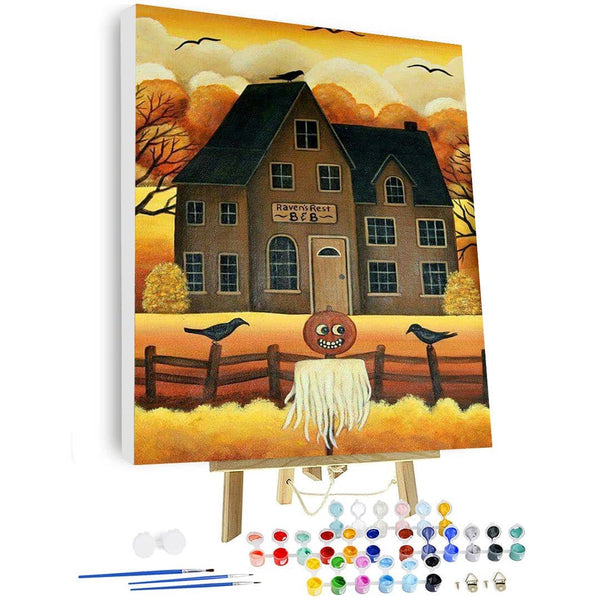 paintingnumberart 16"x20"/40x50cm / Without frame Happy Halloween With kittens – Paint by Numbers Kit