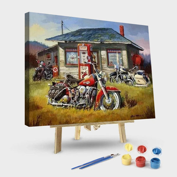 paintingnumberart 16"x20"/40x50cm / Without frame Harley Davidson Motorcycles – Engines Paint By Number