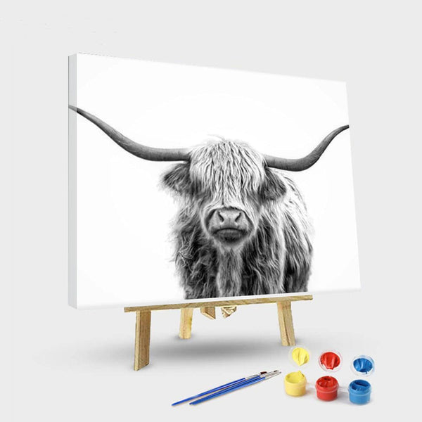 paintingnumberart 16"x20"/40x50cm / Without frame Highland Cow – Animals Paint By Number