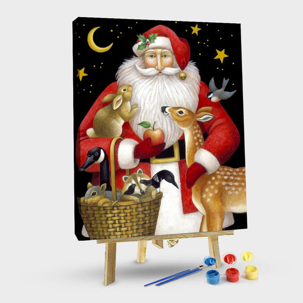 paintingnumberart 16"x20"/40x50cm / Without frame Home Garden Santa’s Friends-Paint by Numbers Kit