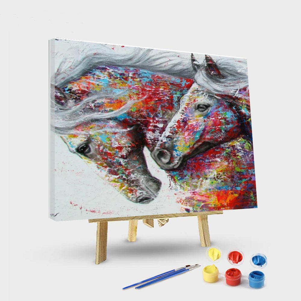 paintingnumberart 16"x20"/40x50cm / Without frame Horses Running Against The Wind-Mini DIY Paint by Numbers Kit