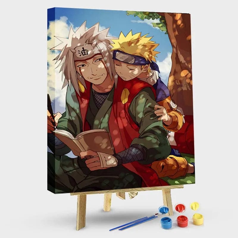paintingnumberart 16"x20"/40x50cm / Without frame Jiraiya and Naruto-Paint by Numbers Kit