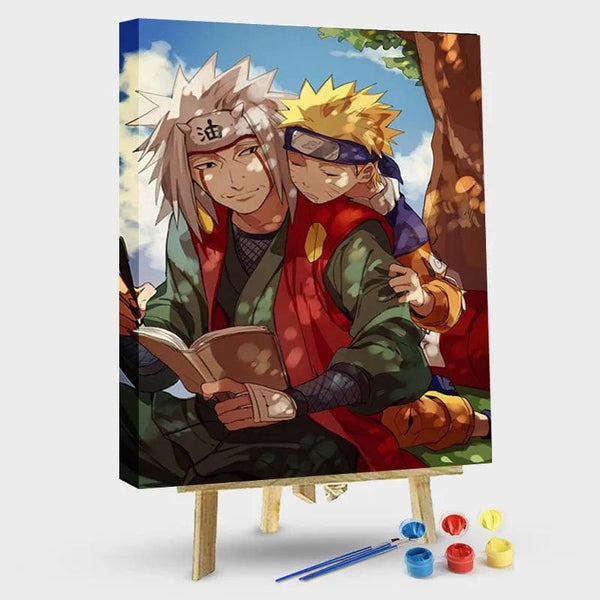paintingnumberart 16"x20"/40x50cm / Without frame Jiraiya and Naruto-Paint by Numbers Kit