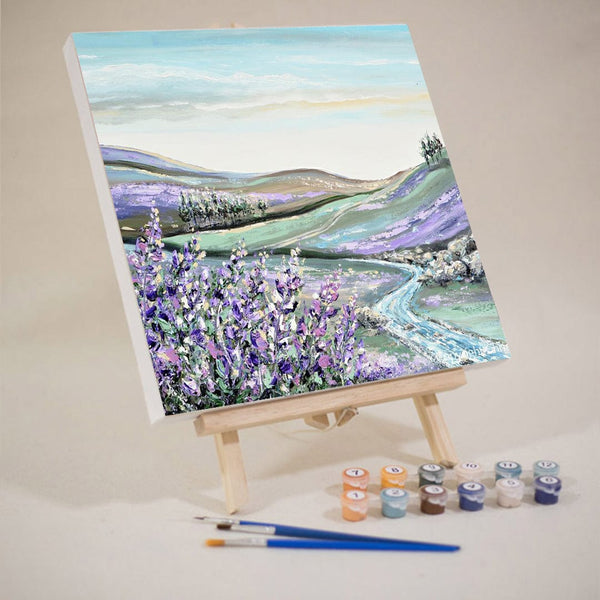 paintingnumberart 16"x20"/40x50cm / Without frame Laced In Lavender-Mini DIY Paint by Numbers Kit