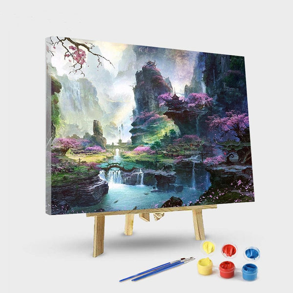 paintingnumberart 16"x20"/40x50cm / Without frame Landscape painting- Paint by number kit