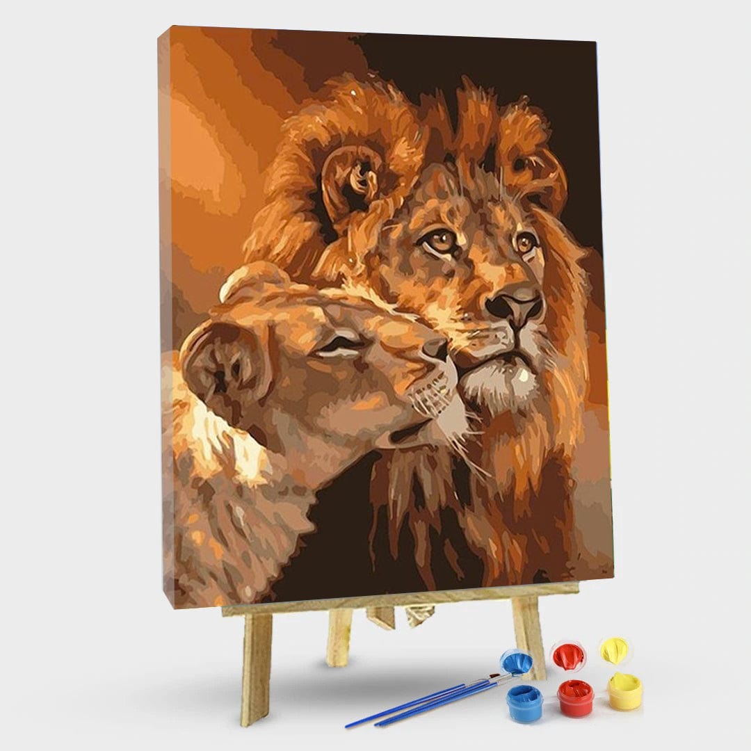 paintingnumberart 16"x20"/40x50cm / Without frame Lion King – Animals Paint By Number
