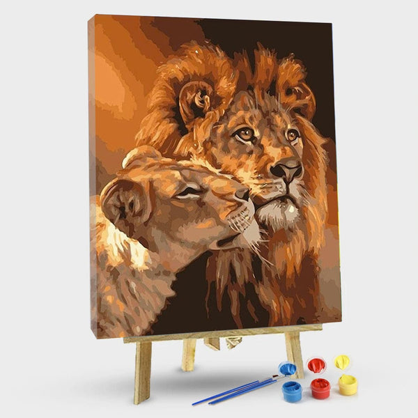 paintingnumberart 16"x20"/40x50cm / Without frame Lion King – Animals Paint By Number