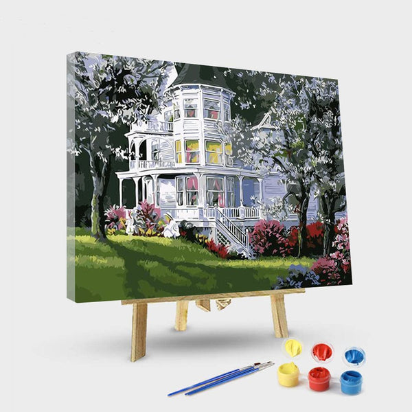 paintingnumberart 16"x20"/40x50cm / Without frame Living room outskirts scenery-Paint by Numbers Kit